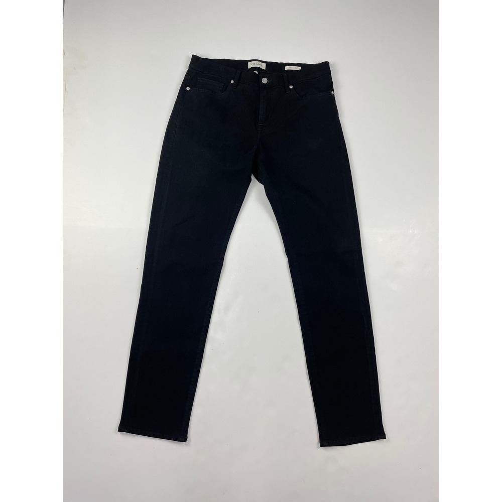 FRAME L'Homme Slim Jeans Mens 32 Black Five Pocket Denim Pants